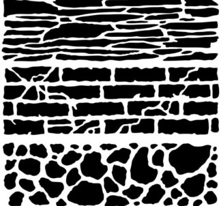 Rock wall Stencil TCW