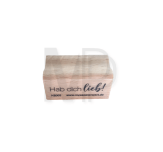 Holz Stempel Hab dich lieb 'My Paper Project'