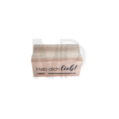 Holz Stempel Hab dich lieb 'My Paper Project'