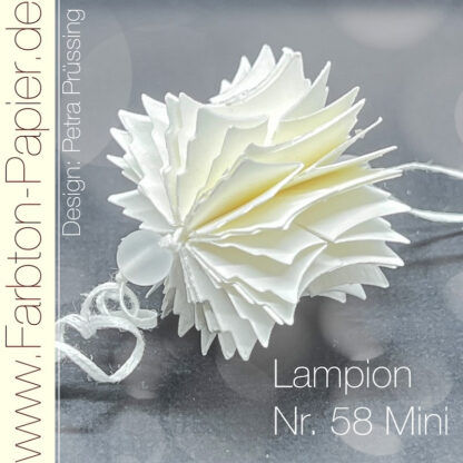 Faltstanze Farbton-Papier Lampion 58Mini